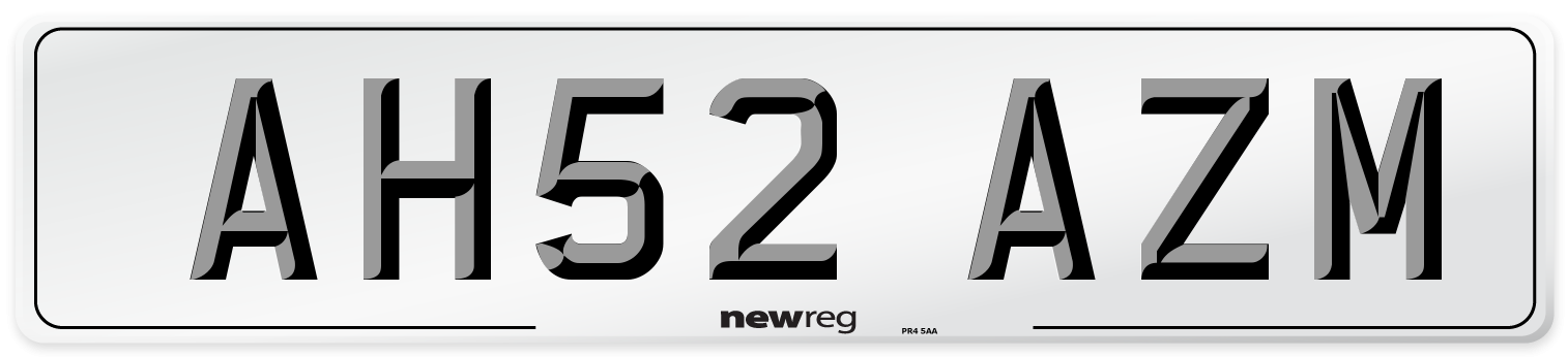 AH52 AZM Number Plate from New Reg